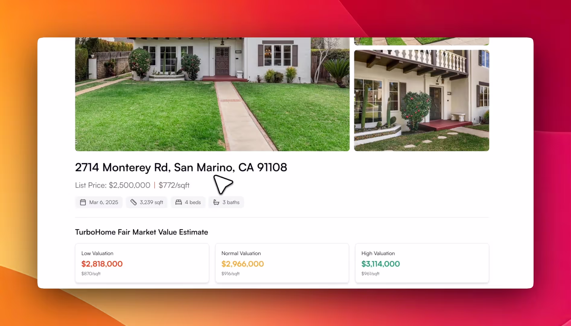 Home Valuation Report